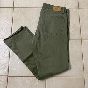 Polo Ralph Lauren Olive Green Chino Pants Straight Fit Mens Size 35x32